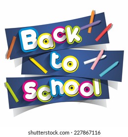 Creative Concept With Back To School Theme vector illustration