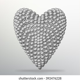 Creative concept Background of the heart. Abstract Creative concept vector background of geometric shapes. Vector Illustration eps 10 for your design.