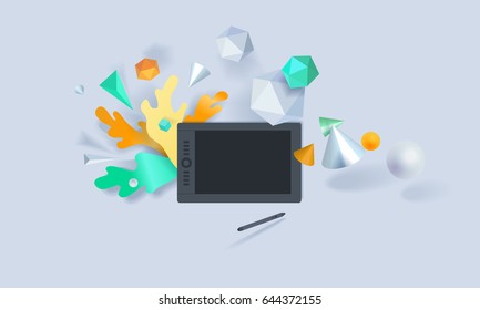 Creative concept banner. Vector illustration for graphic design.