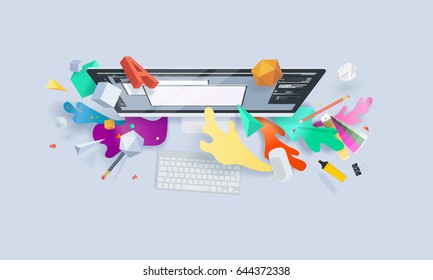 Creative Concept Banner. Vector Illustration For Graphic And Web Design, Logo Design, Vector Design, Stationary, Branding, Corporate Identity, Product Design.