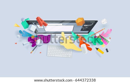 Creative concept banner. Vector illustration for graphic and web design, logo design, vector design, stationary, branding, corporate identity, product design.