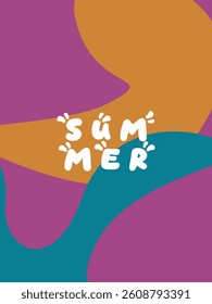 Creative concept of bright and attractive summer card set. Modern abstract art design with wavy shapes and lines. Template for celebration, advertising, branding, banner, cover, label, poster, sale, e