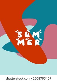 Creative concept of bright and attractive summer card set. Modern abstract art design with wavy shapes and lines. Template for celebration, advertising, branding, banner, cover, label, poster, sale, e