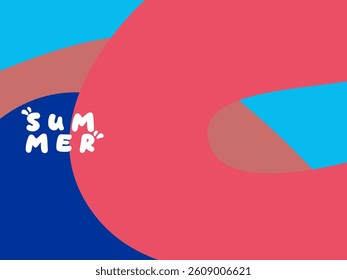 Creative concept of bright and attractive summer card set. Modern abstract art design with wavy shapes and lines. Template for celebration, advertisement, banner, cover, label, poster, sale, etc.	