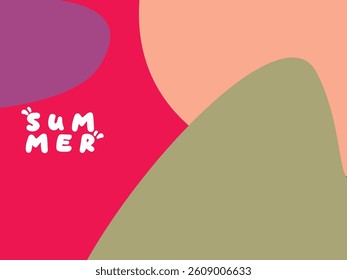 Creative concept of bright and attractive summer card set. Modern abstract art design with wavy shapes and lines. Template for celebration, advertisement, banner, cover, label, poster, sale, etc.	