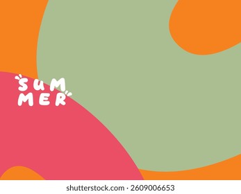 Creative concept of bright and attractive summer card set. Modern abstract art design with wavy shapes and lines. Template for celebration, advertisement, banner, cover, label, poster, sale, etc.	
