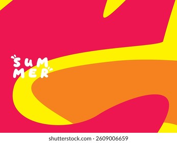 Creative concept of bright and attractive summer card set. Modern abstract art design with wavy shapes and lines. Template for celebration, advertisement, banner, cover, label, poster, sale, etc.	