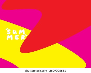 Creative concept of bright and attractive summer card set. Modern abstract art design with wavy shapes and lines. Template for celebration, advertisement, banner, cover, label, poster, sale, etc.	