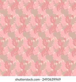 Creative concept of bright pink images of abstract tree leaves, texture in a minimalistic style. Templates of modern decoration for holidays, advertising, brand. Ornament, seamless pattern, texture