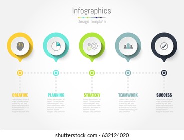 Creative concept business data for infographic