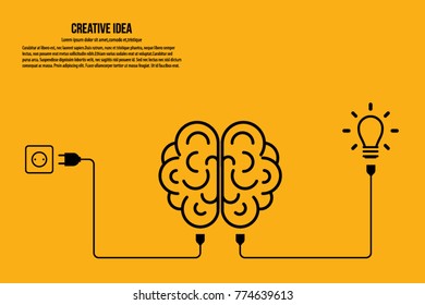 Creative concept business idea, innovation and solution, creative design, vector illustration
