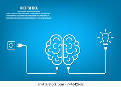 Creative concept business idea, innovation and solution, creative design, vector illustration