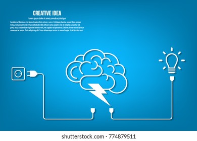 Creative concept business idea, innovation and solution, creative design, vector illustration