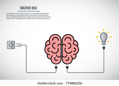 Creative concept business idea, innovation and solution, creative design, vector illustration