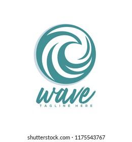 creative concept circle wave logo vector