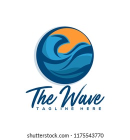 creative concept circle wave logo vector