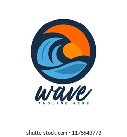 creative concept circle wave logo vector