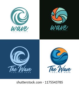 creative concept circle wave logo vector