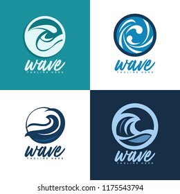 creative concept circle wave logo vector