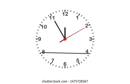 Creative concept clock vector on white backgrounds
