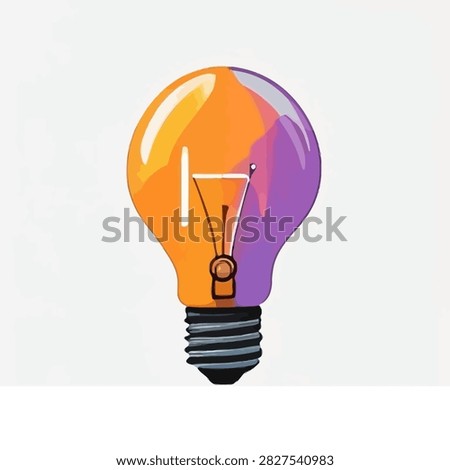 Creative concept with a colorful light bulb illustration