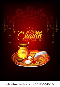 Creative concept with decorated pooja thali for indian festival of karwa chauth celebration, woman Traditional Clothing
Creative concept with decorated pooja thali for indian festival of karwa chauth celebration, woman Traditional Clothing