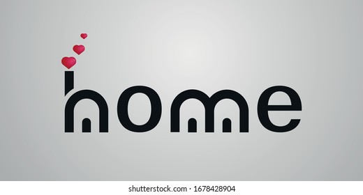 creative concept design 'Home'. Vector illustration for housewarming posters, banners, cards,logo