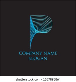 creative concept design initials p