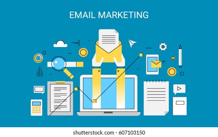 Email Marketing Campaign Newsletter Marketing Drip Stock Vector ...