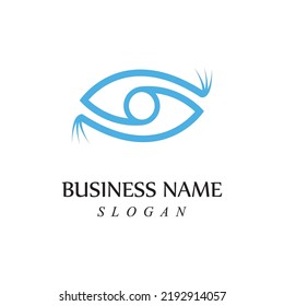 Creative concept eyes logo design template eye care logo icon
