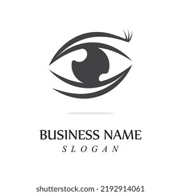 Creative concept eyes logo design template eye care logo icon