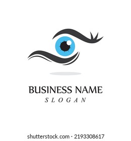 Creative concept eyes logo design template eye care logo icon