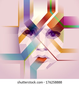 Creative concept of a face, eps10 vector