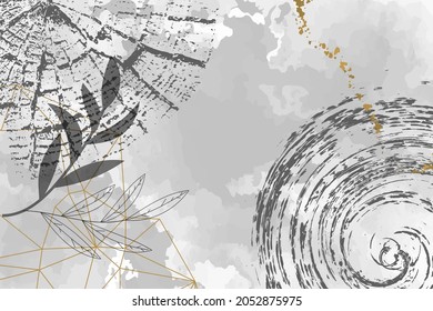 Creative concept flyer layout with tree growth rings. Contemporary abstract deesign with natural cut wood. Cross section of a tree. Tree Growth. Wood Structure. Vector illustration.