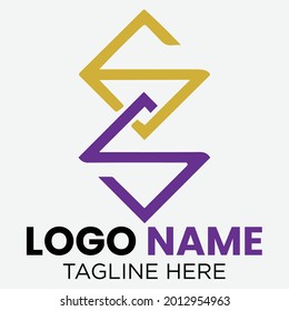 Concepto creativo de la tecnología gráfica diseño de logotipo geométrico moderno 