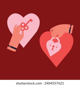 Creative concept of Happy Valentines Day cards set. Templates for celebration, ads, branding, banner, cover, label, poster, sales
