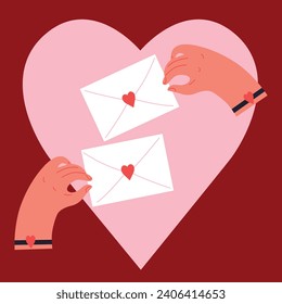 Concepto creativo de juego de tarjetas Happy Valentines Day. Plantillas para celebración, anuncios, marca, banner, portada, etiqueta, afiche, ventas