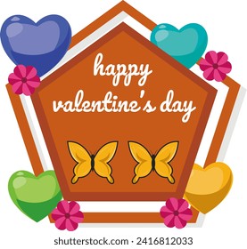 Concepto creativo del juego de tarjetas de Feliz Día de San Valentín
