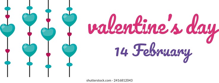 Creative concept of Happy Valentines Day card set