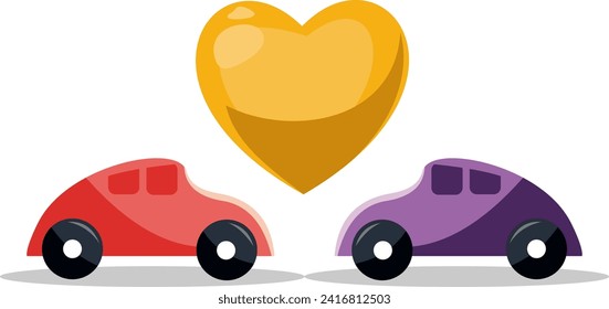 Creative concept of Happy Valentines Day card set