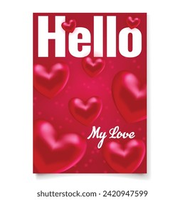 Creative concept of Happy Valentines Day cards set. Modern abstract art design with hearts and modern typography. Templates for celebration, ads, branding, banner, cover, label, poster, sales