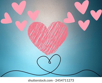 Creative concept of Happy Valentines Day cards set. Modern abstract art design with hearts and modern typography. Templates for celebration, ads, branding, banner, cover, label, poster, sales ,lover 