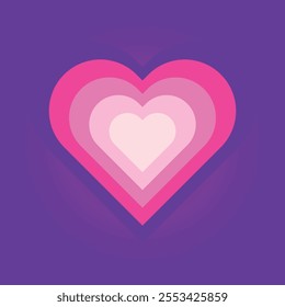 Creative concept of Happy Valentines Day  banner . Modern abstract art design with heart 
