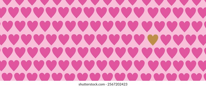 Creative concept of Happy Valentines Day web banner. Modern abstract art design with love. Template for celebration, ads, branding, banner, cover, label, poster, sale
