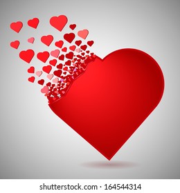 Creative concept heart, vector element for your design.