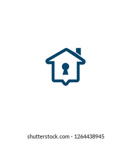 Creative Concept of Home Service and Home Security Logo Icon Template Design - Vector