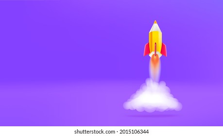 Creative concept. Horizontal banner with copy space