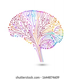 Creative concept of the human brain, eps10 vector illustration