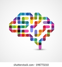 Creative concept of the human brain, eps10 vector