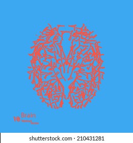 Creative concept of the human brain,  vector elegant illustration